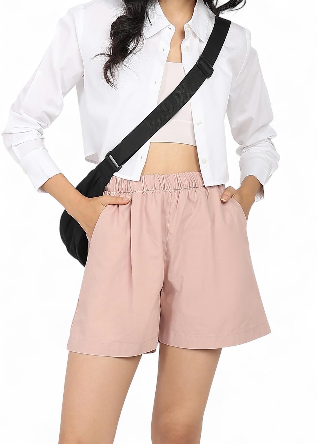 Alan Jones Clothing Women's Light Pink Cotton Shorts