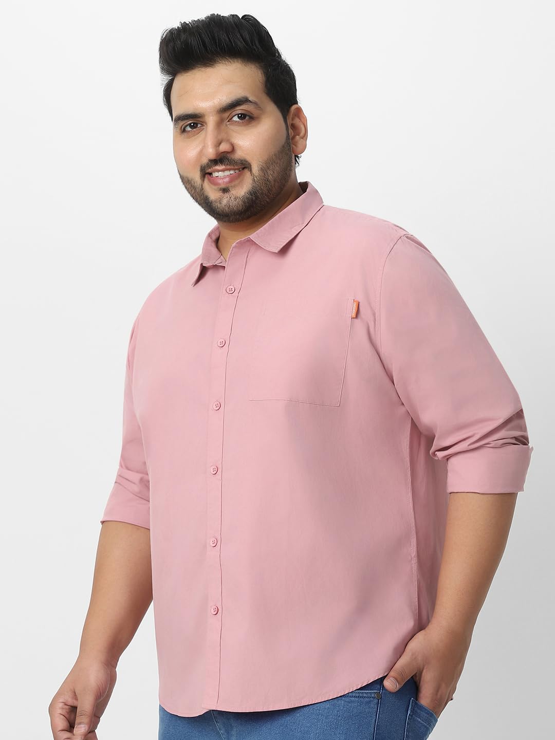 Urbano Men Pink Casual Shirt - Image 4