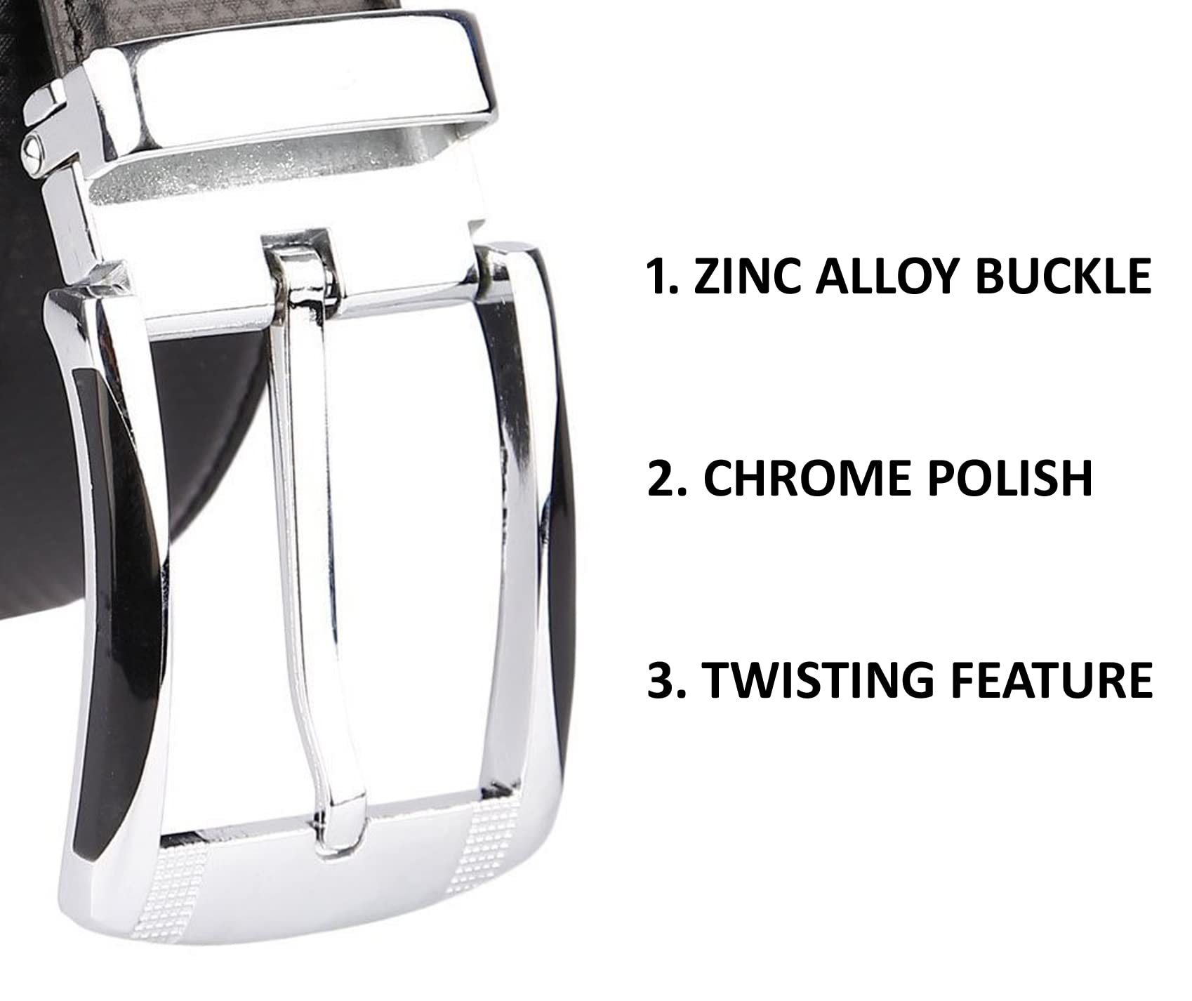 ZORO Men Vegan Leather Reversible Belt - Black/Brown - Image 4