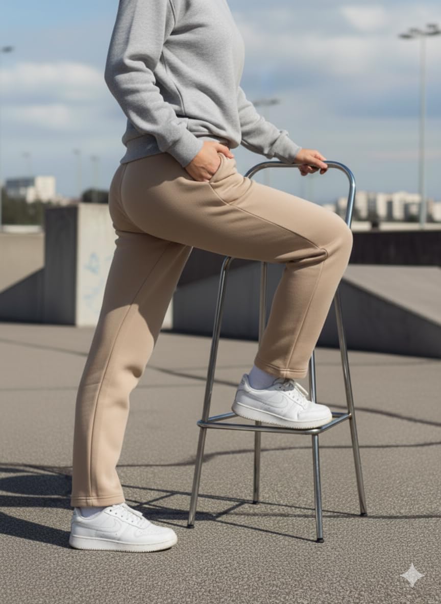 Mack Jonney Women's Solid Fleece Track Pants - Image 3