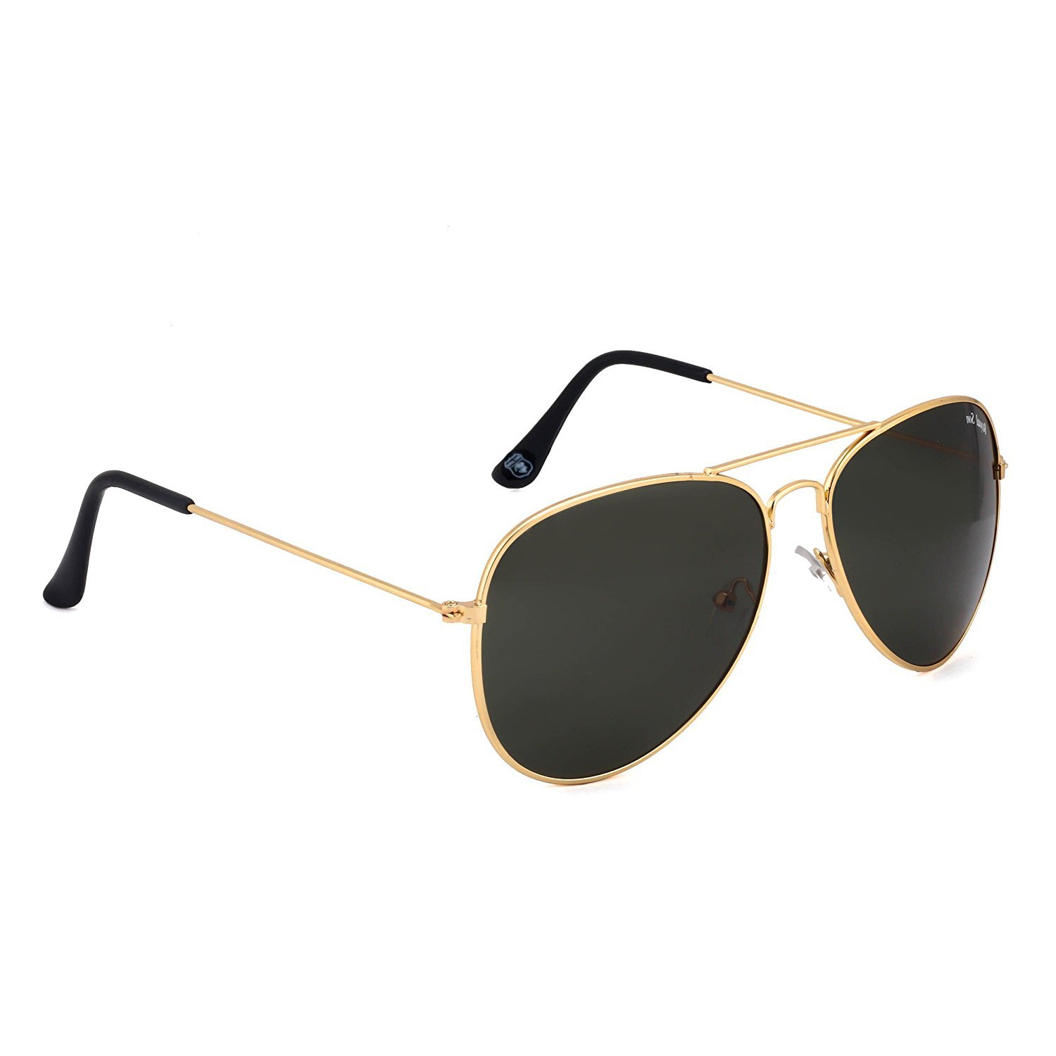 ROYAL SON Classic Sunglasses - Black Lens, Light Gold Frame