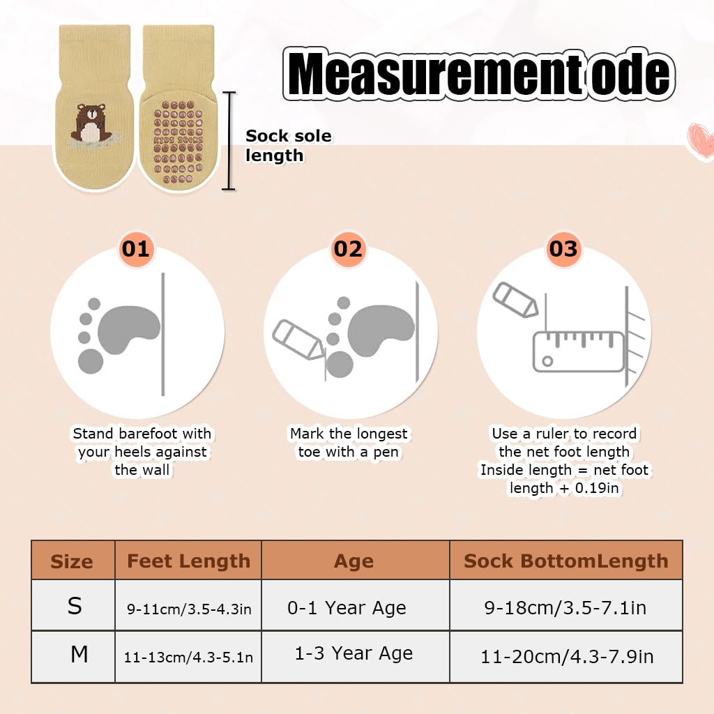 Baby Socks Set - Antislip Cartoon - Image 2