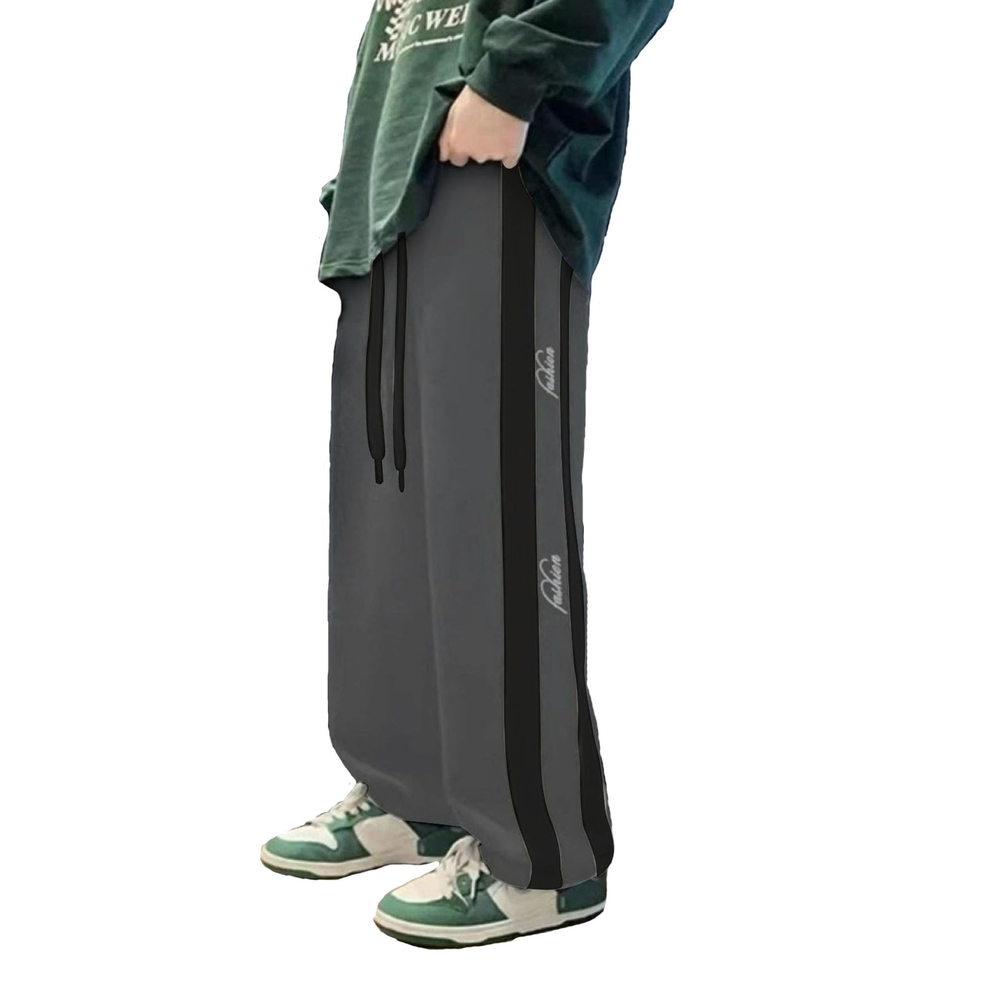 VIMAL JONNEY Men Grey Striped Track Pants