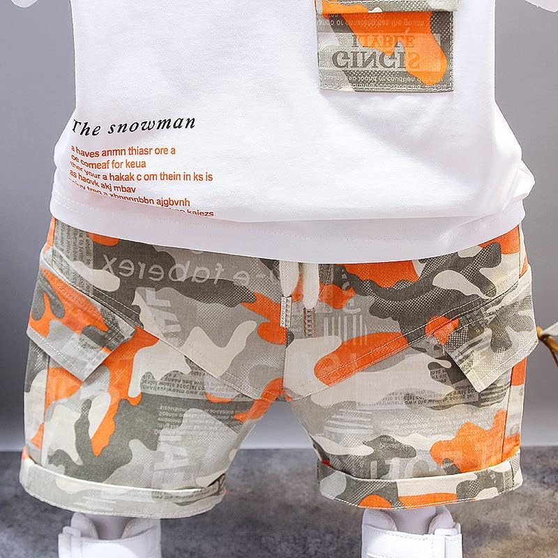 Googo Fashion Boy Cotton Printed T-Shirt Set - White - Image 5