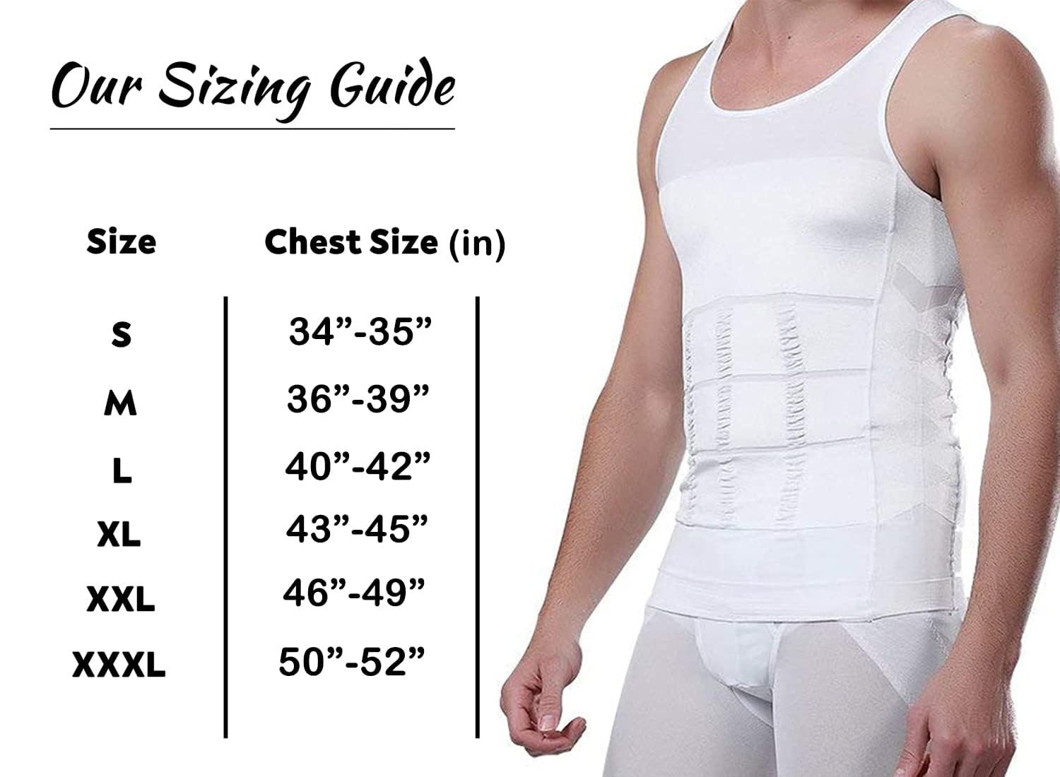 ADA Men's Slimming Body Shaper Vest - White - Image 5