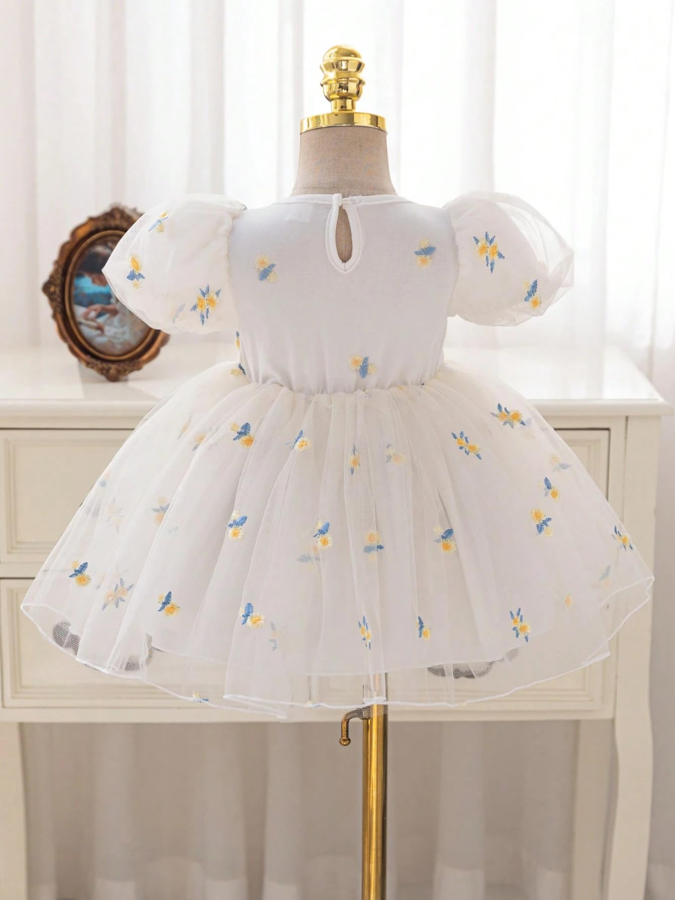 Tagas Girls Ruffle Trim Bow Front Dress - Image 3