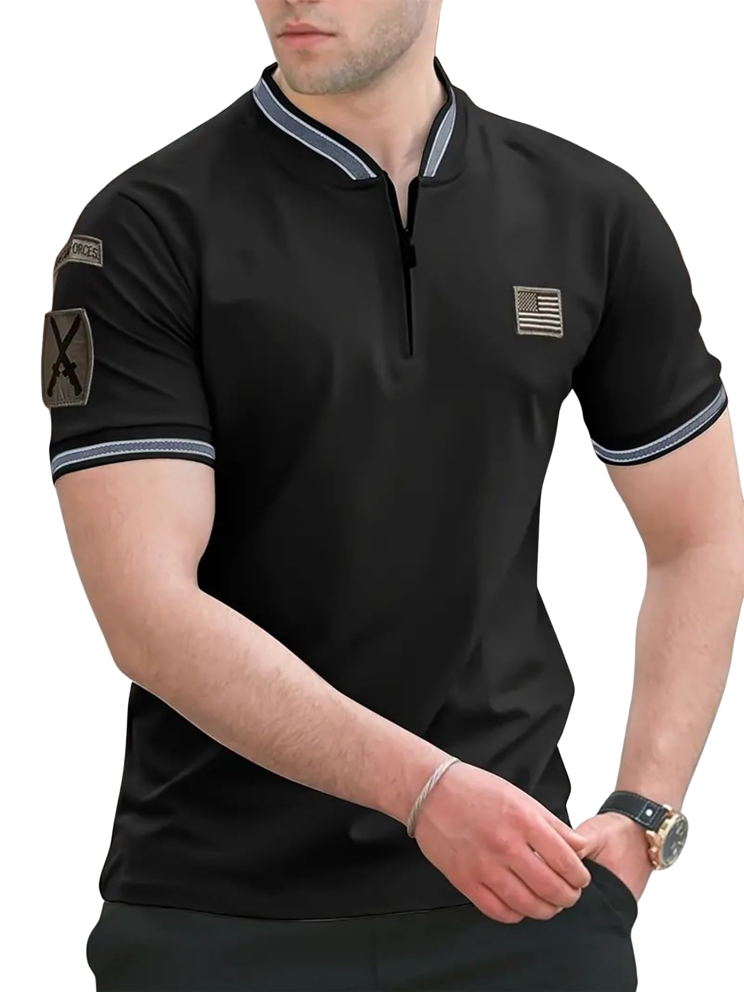 Lymio Men's Black Polo T-Shirt