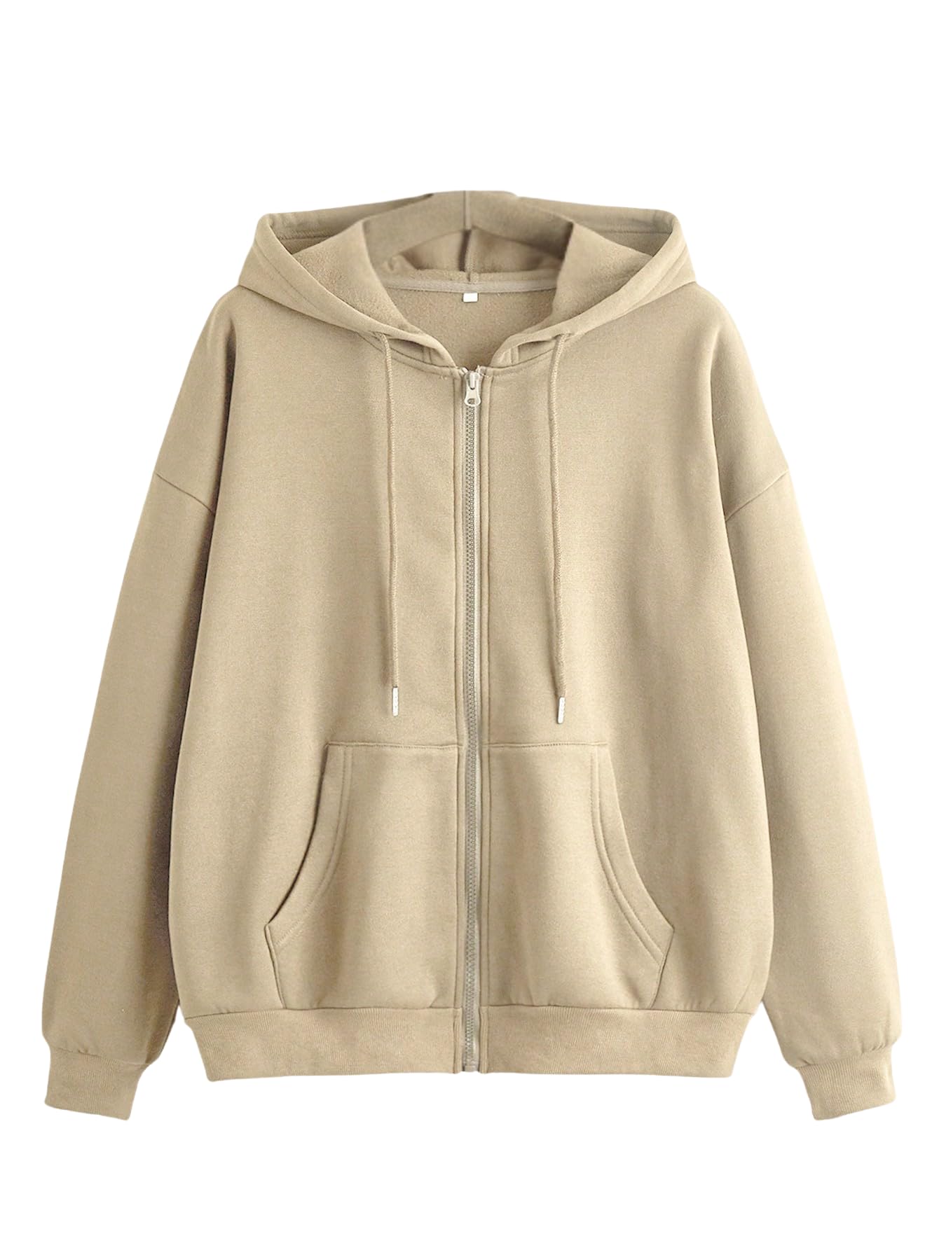 Imsa Moda Women's Fleece Hooded Jacket - Beige