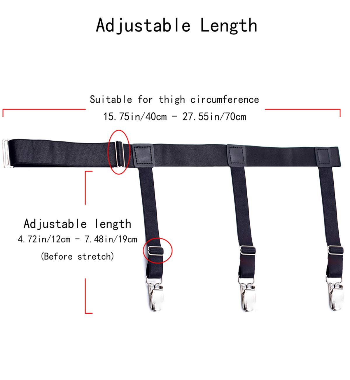 ILLUVA Shirt Stays for Men - Adjustable Non-Slip Clips - Image 2