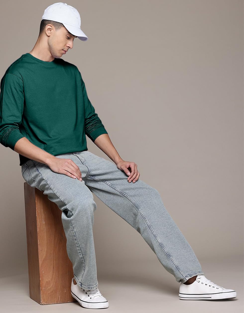 Veirdo Men's Green Cotton T-Shirt - Image 5