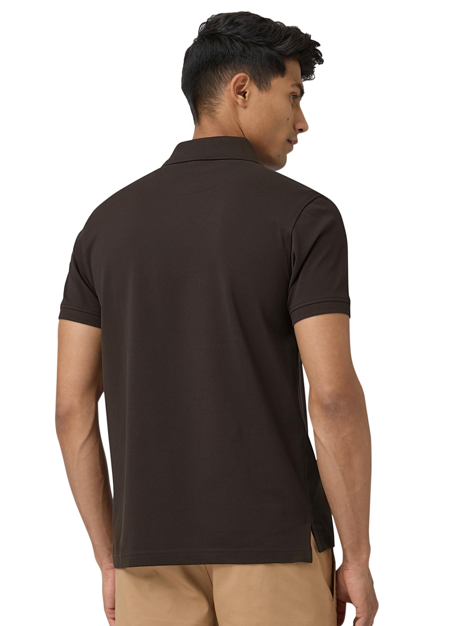 XYXX Men's Cotton Polo Tshirt - Mocha Brown - Image 2