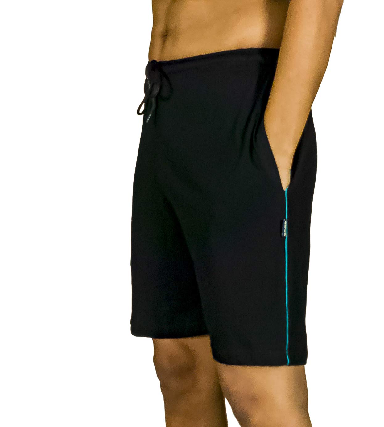 0-DEGREE Men's Cotton Shorts - Black - Image 3
