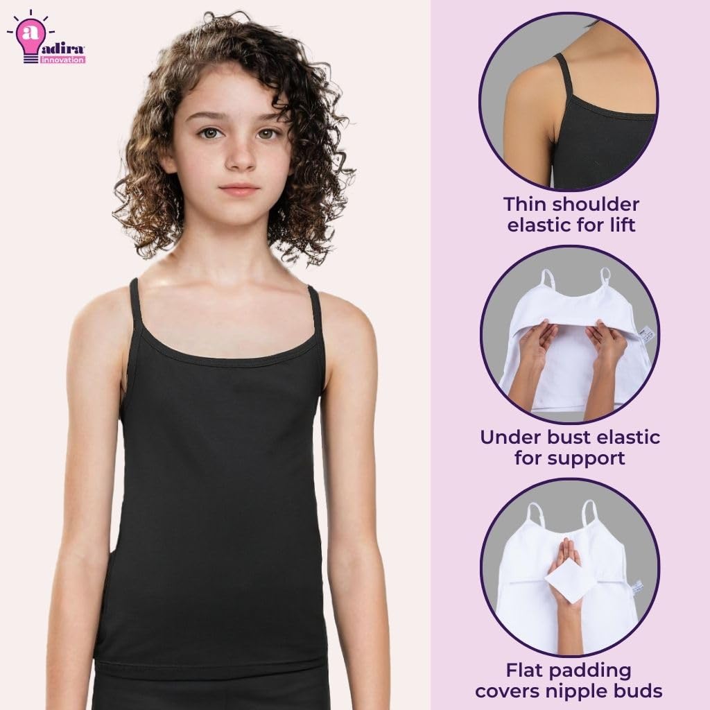 Adira Cotton Padded Camisole for Girls - Image 2