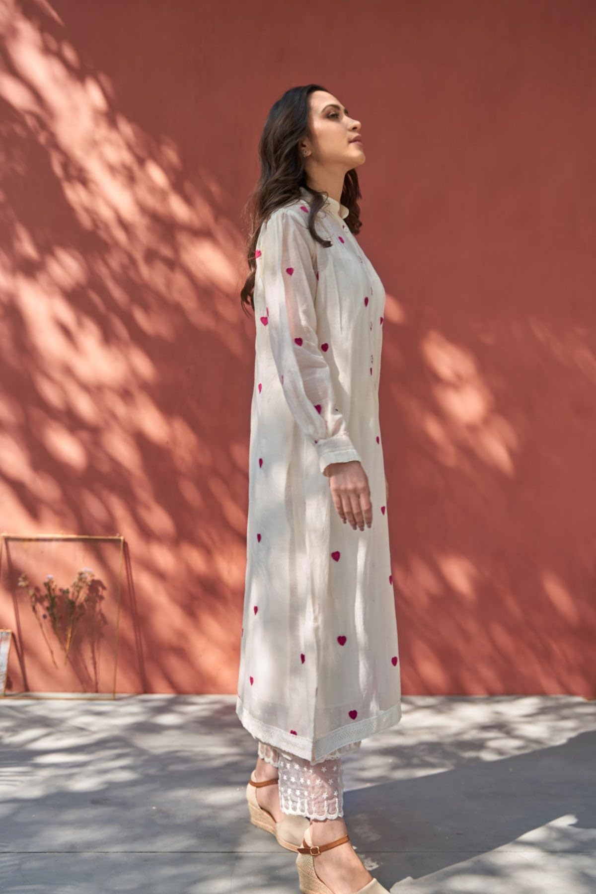 GoSriKi Embroidered A-Line Kurta with Pant for Women - Image 2