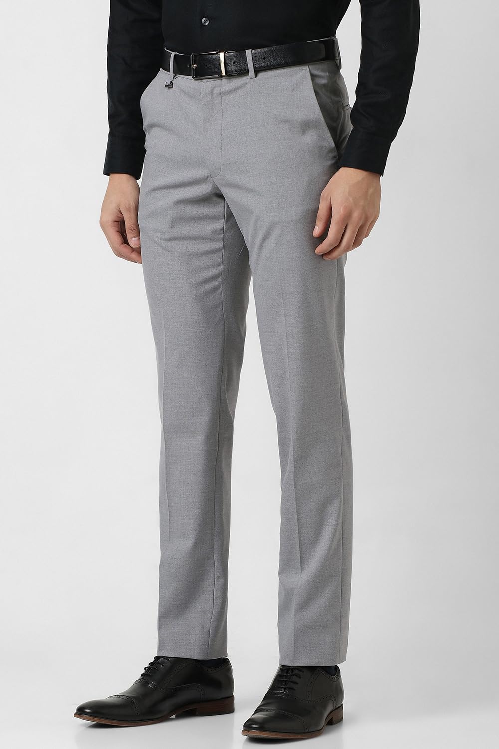 Van Heusen Men's Mid Rise Slim Pants - Light Grey - Image 2