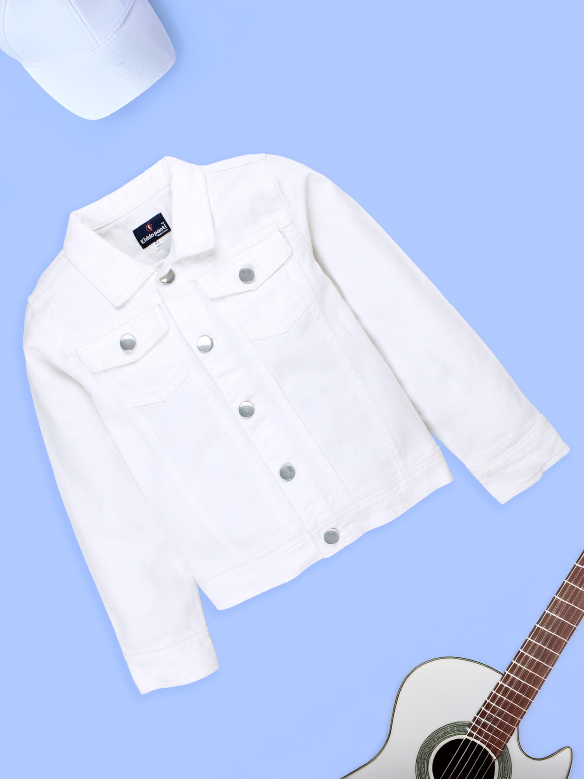 KiddoPanti Boys Denim Jacket - White - Image 3