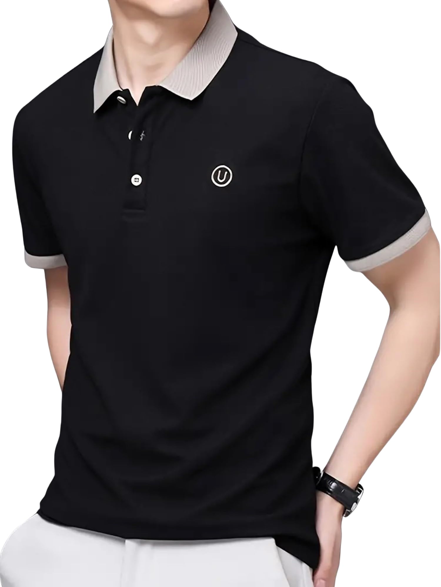 Lymio Men's Black Polo T-Shirt