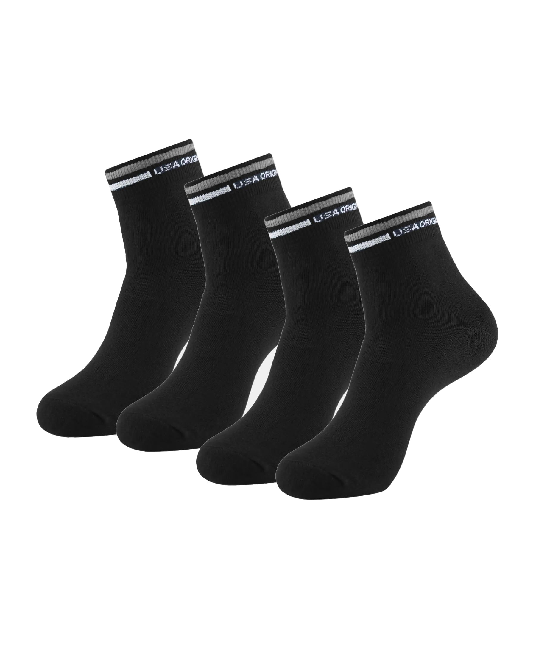 Jockey Men's Cotton Stretch Ankle Socks - Black