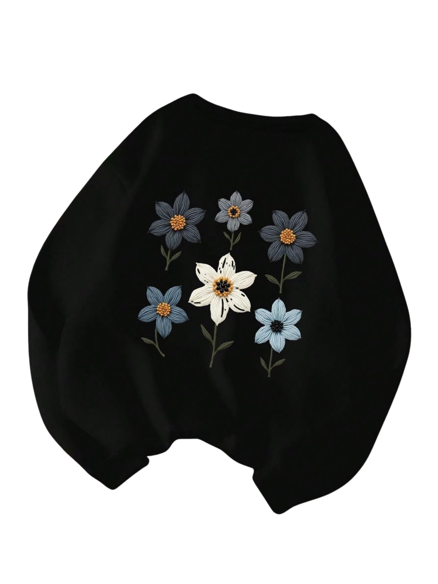 Sky Magic Printed Sweatshirt for Women - Black