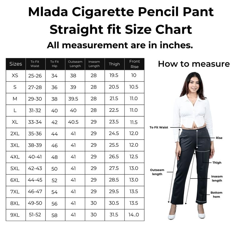Mlada Straight Fit Cigarette Pants Formal - Image 4