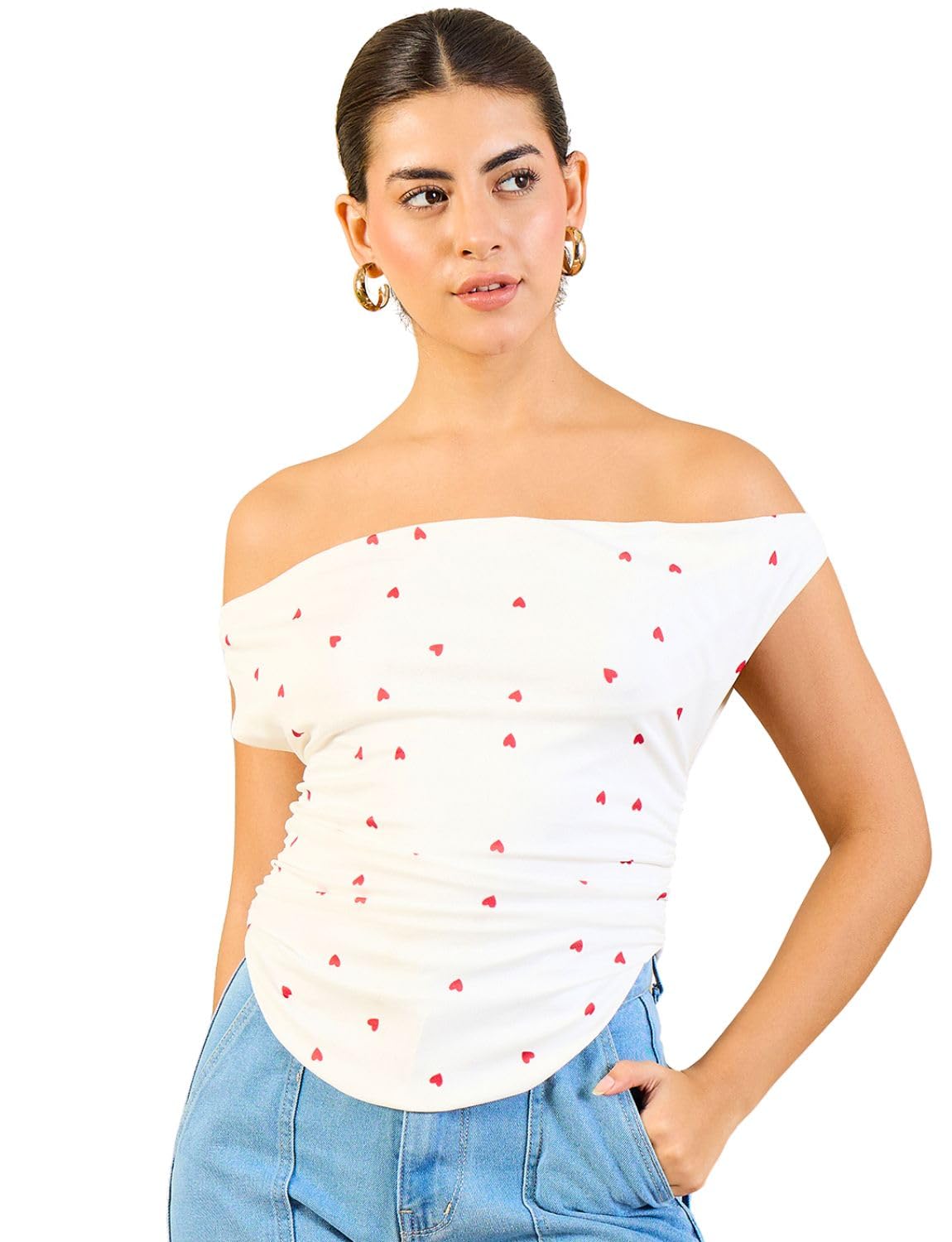 Uptownie Cotton Stretch Crop Top