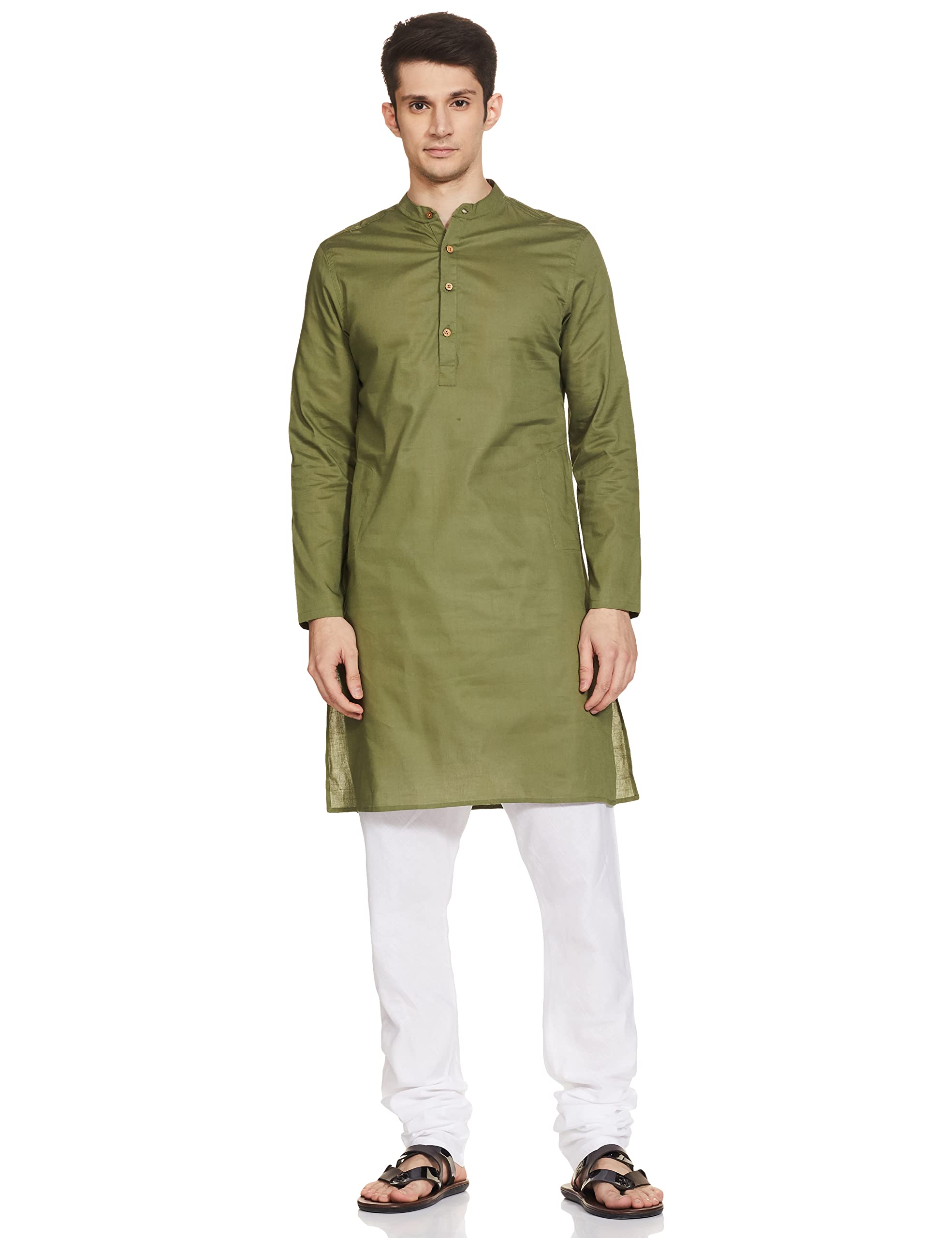 Symbol Men Kurta Sets - Olive