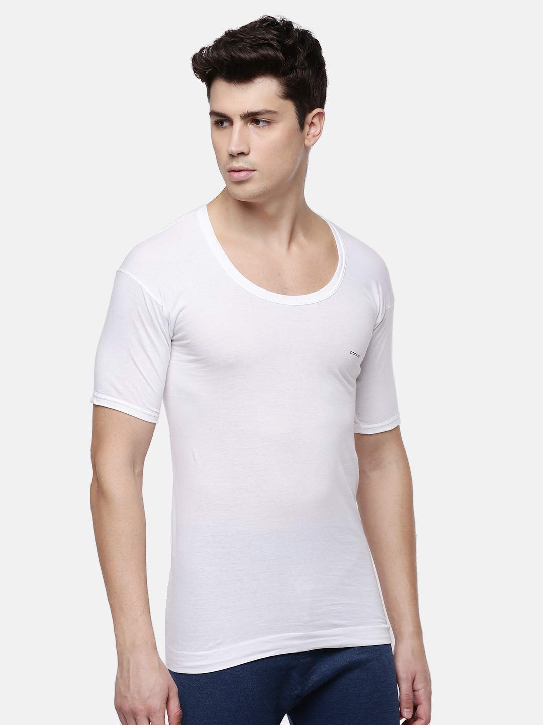 Dollar Lehar Men Combed Cotton Vest - White - Image 2