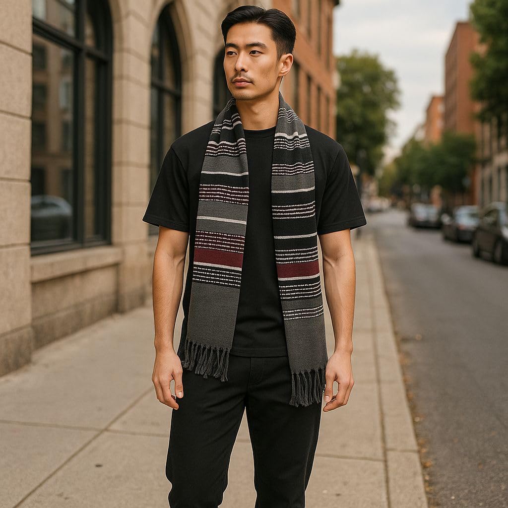 RIZZQ Woolen Cashmere Knitted Muffler Scarf - Image 2