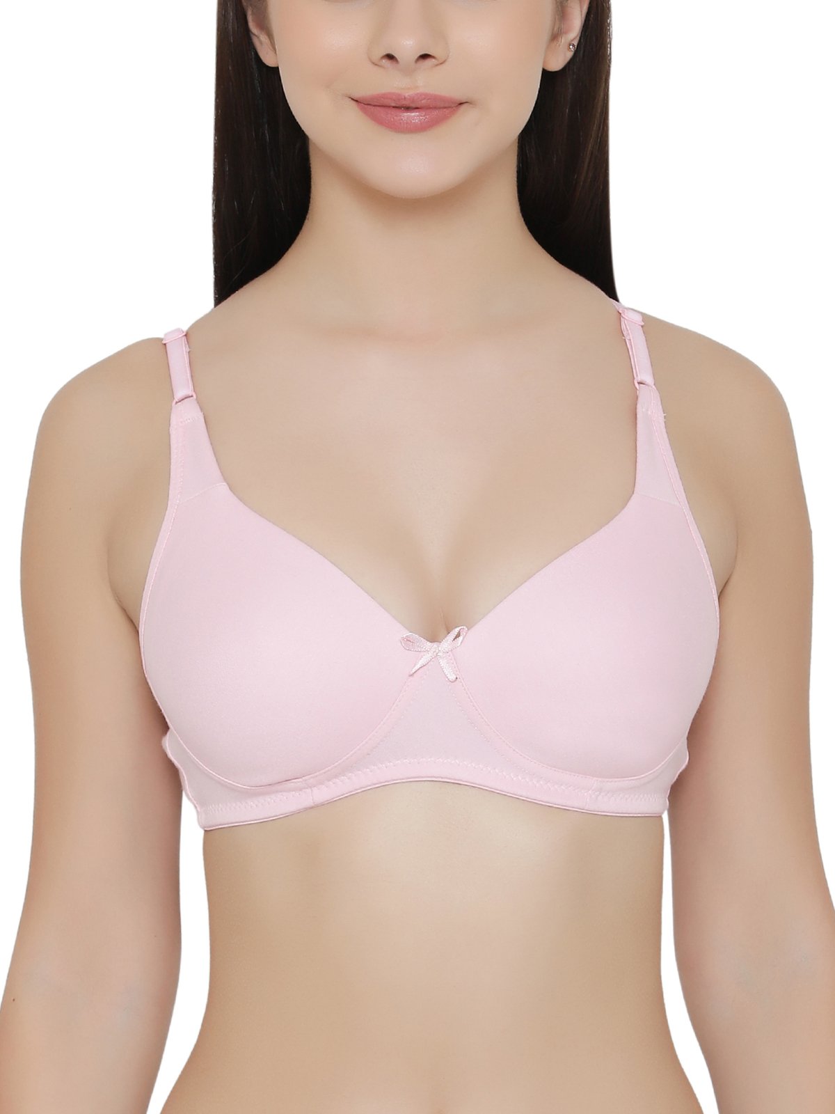 Clovia Women's Cotton Non-Padded Bra - Pink