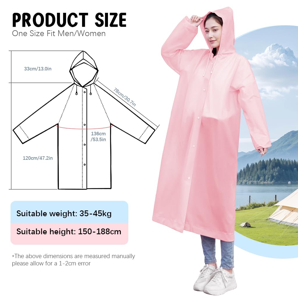 PALAY Waterproof Rain Poncho for Adults - Image 2