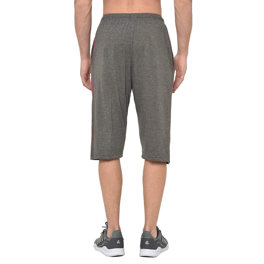 Mack Jonney Men Cotton Blended Capri - Dark Grey - Image 4