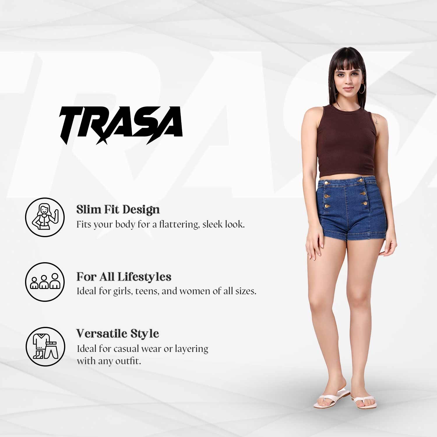 TRASA Women's Sleeveless Tank Top - Brown - Image 2