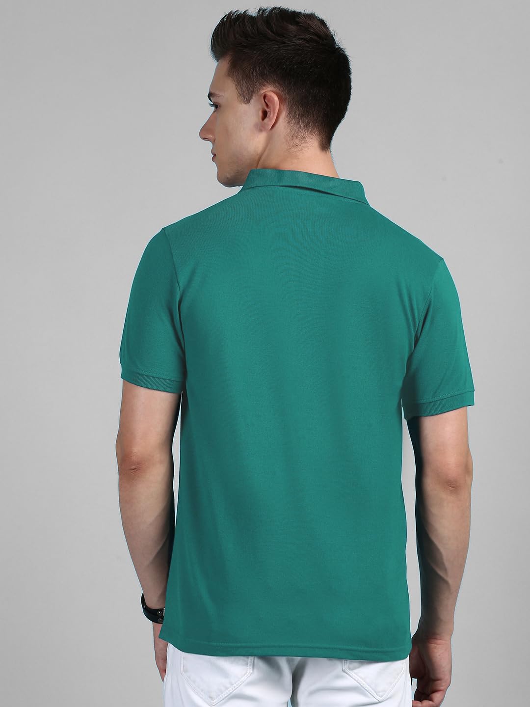Lux Cozi Men's Polo Neck T-Shirt - Emerald and Sea Green - Image 5