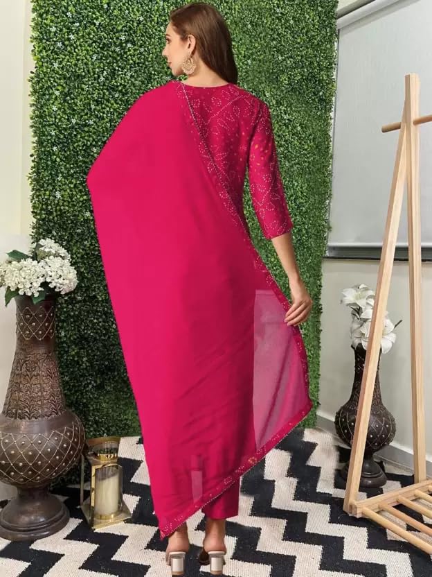 ASSUME Maternity Kurta Set with Dupatta for Women - Image 3