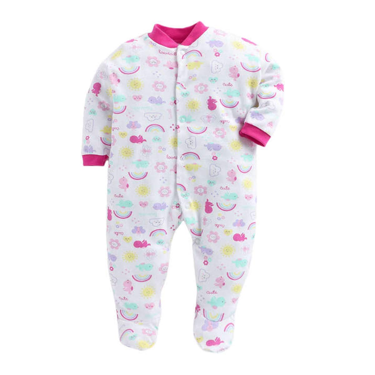 Cotton Romper Set for Baby Boys & Girls - Yellow & Pink - Image 2