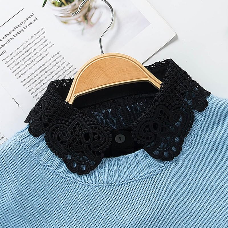 PALAY Lace Fake Collar for Women - Black - Image 5