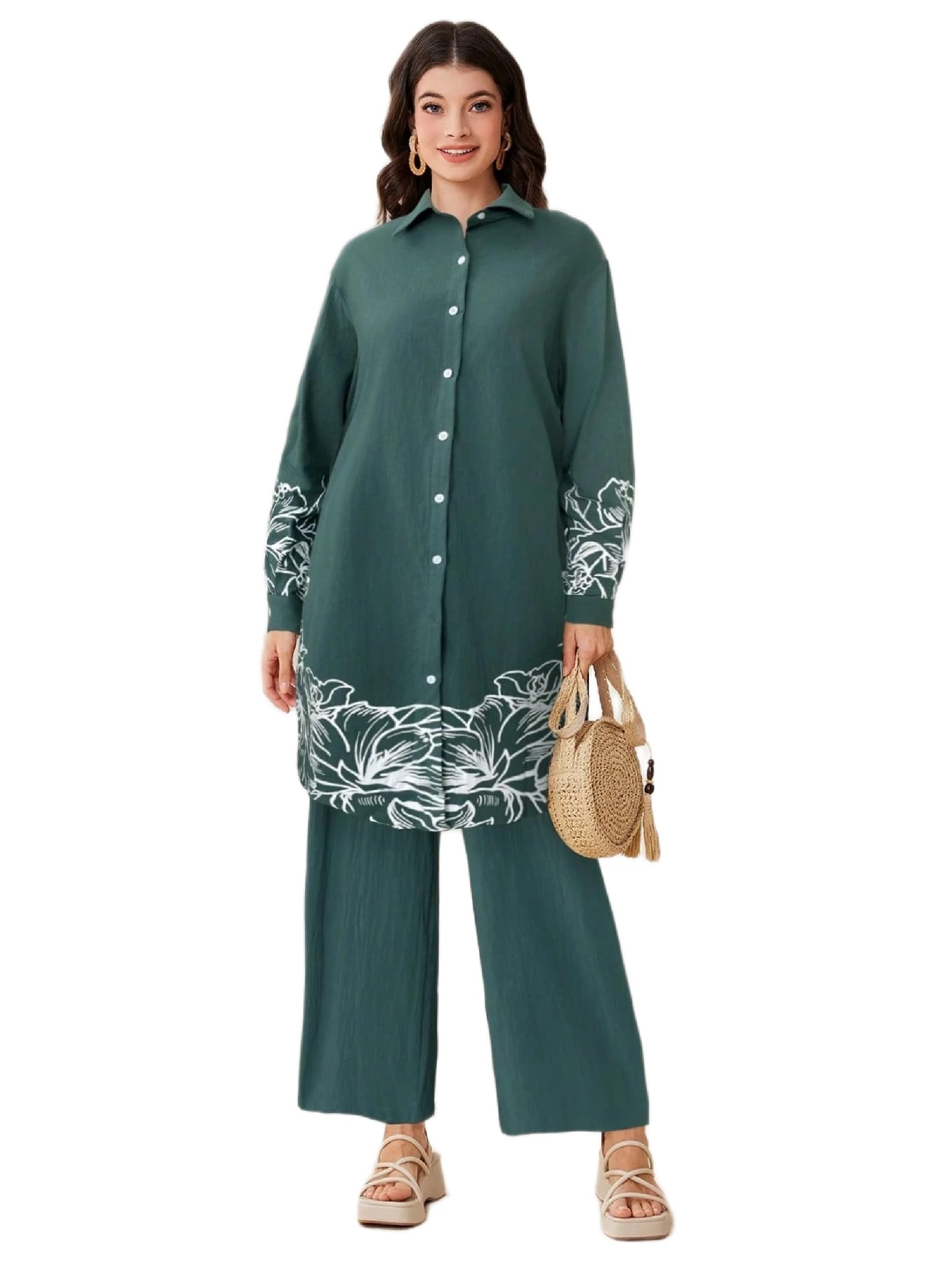 Asmeriyo Women Co-Ord Kurta Set - Green