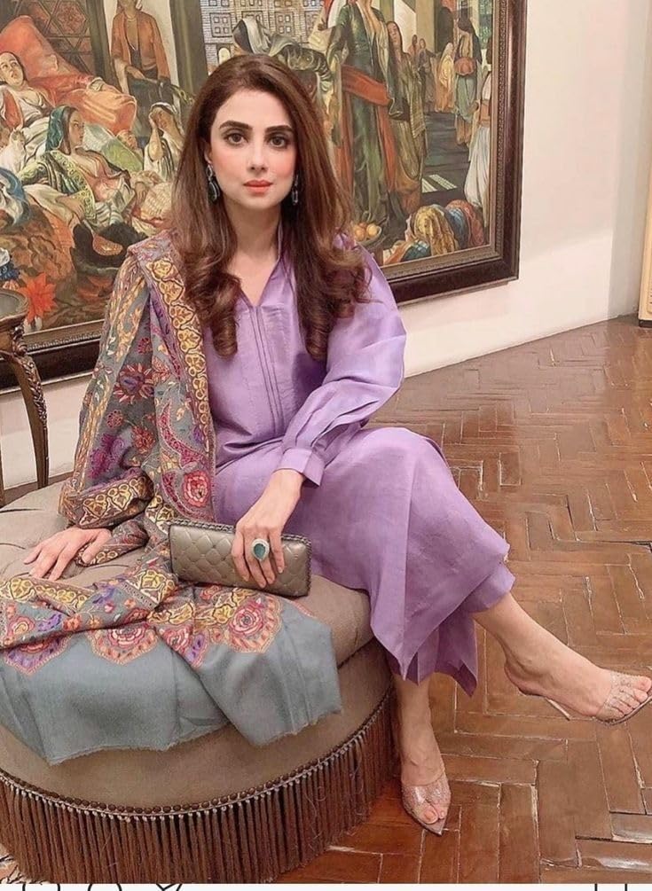 ANNI Women's Rayon Kurta with Pant & Dupatta - Purple - Image 4