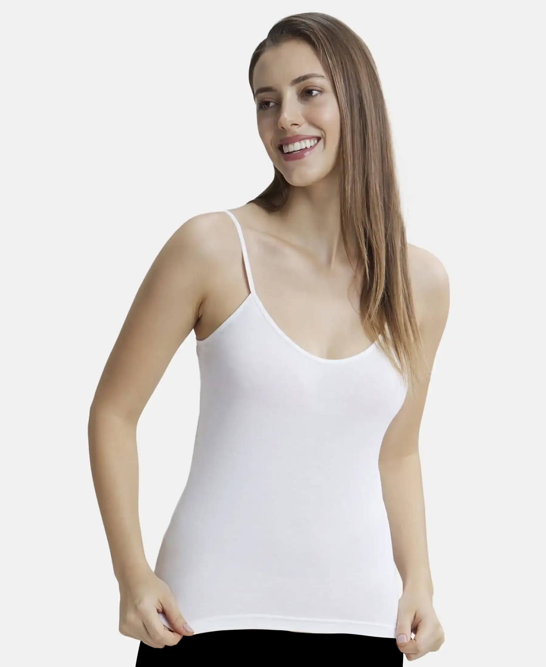 Jockey Women's Modal Spaghetti Top - White - Image 4
