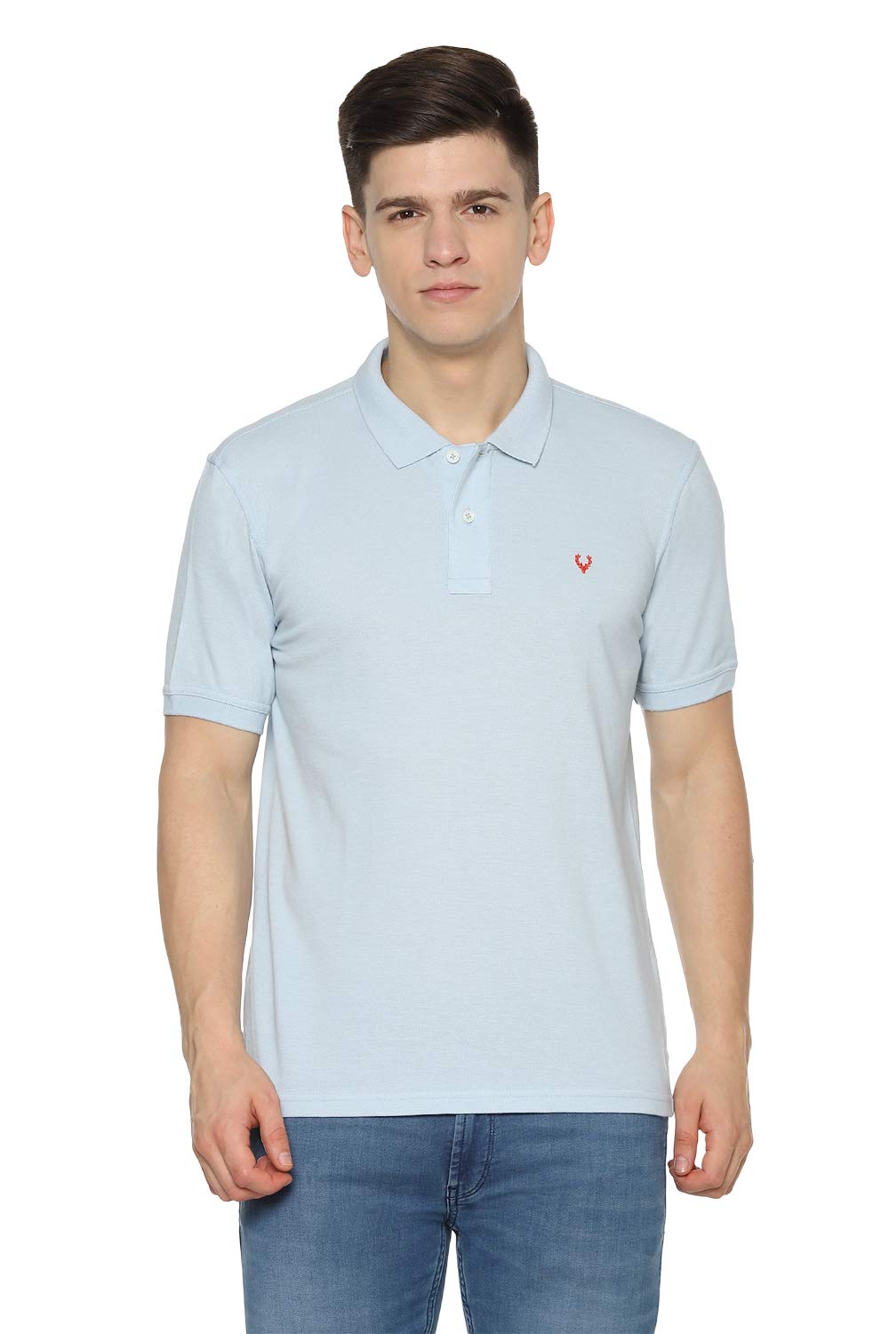 Allen Solly Men Polo T-Shirt - Sky Melange