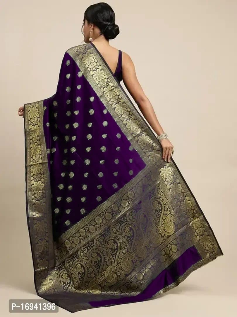 C J Enterprise Banarasi Kanjivaram Silk Saree for Women - Image 3