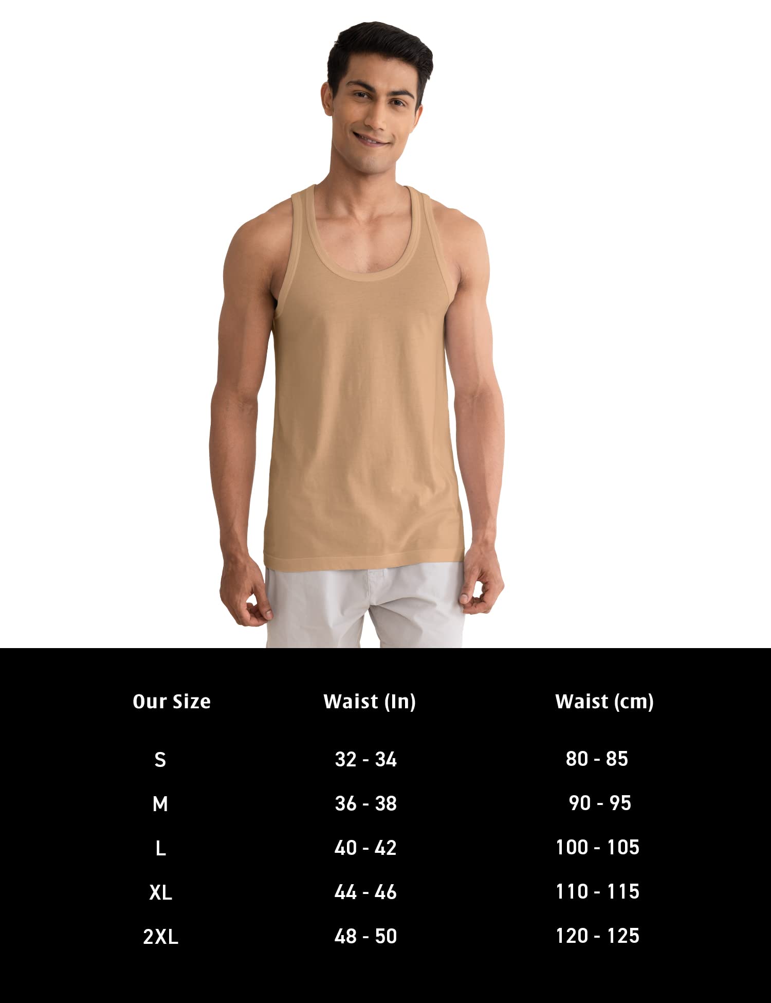 DAMENSCH Men Neo-Cotton Ribbed Round Neck Vest - White - Image 5