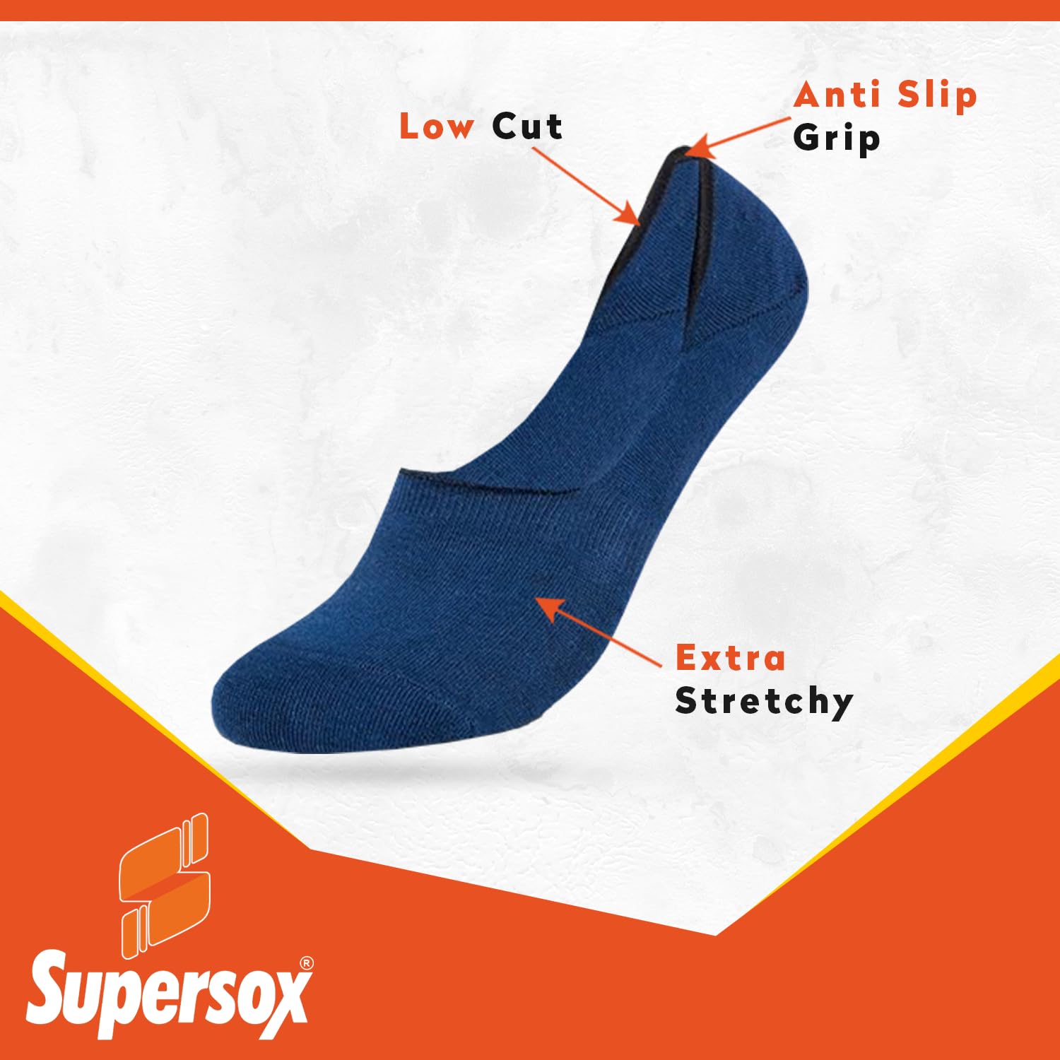 Supersox Men's Low Cut No Show Socks - Image 3