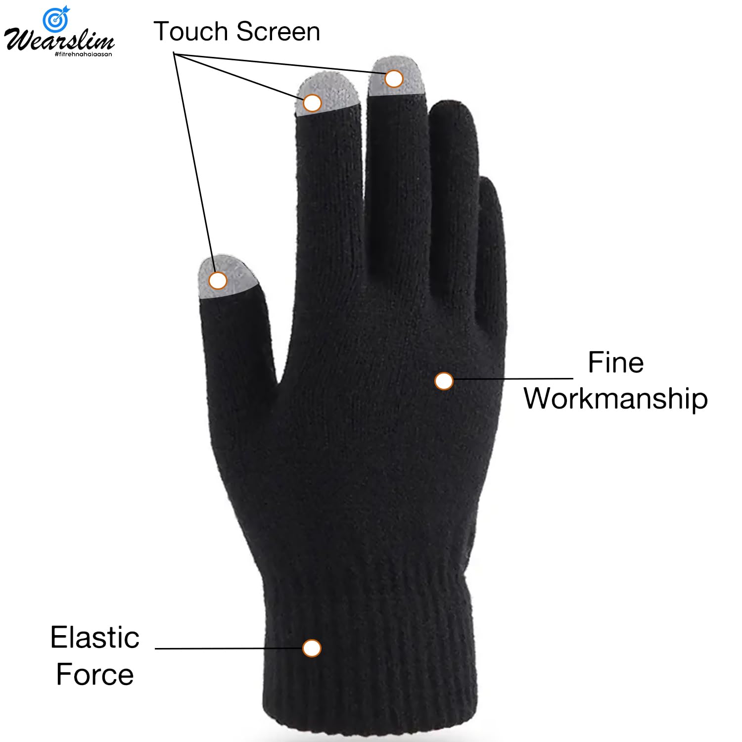 Wearslim Beanie Scarf Gloves Set for Men & Women - Red - Image 2