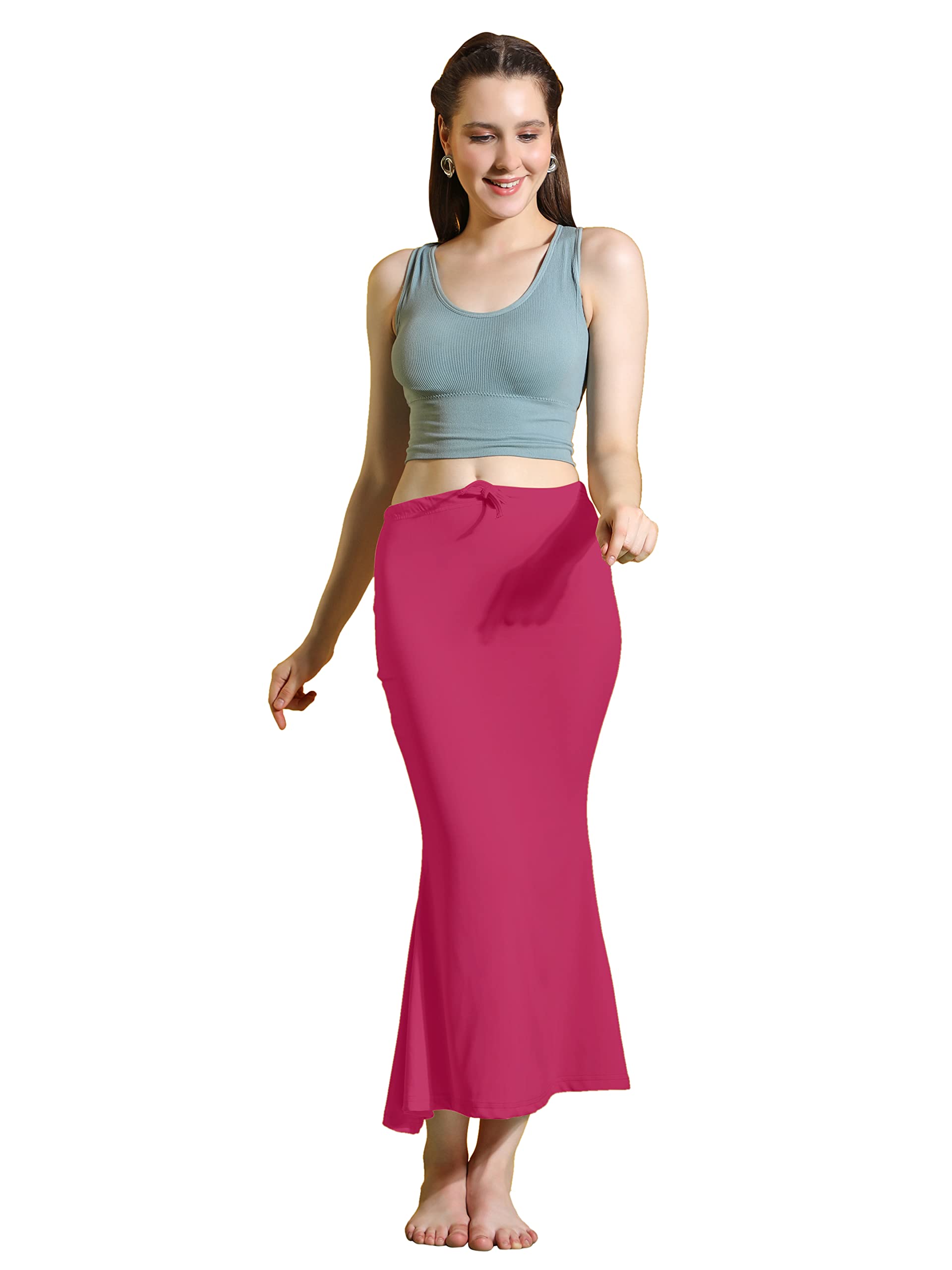 Anarva Lycra Saree Shapewear - Pink for Women