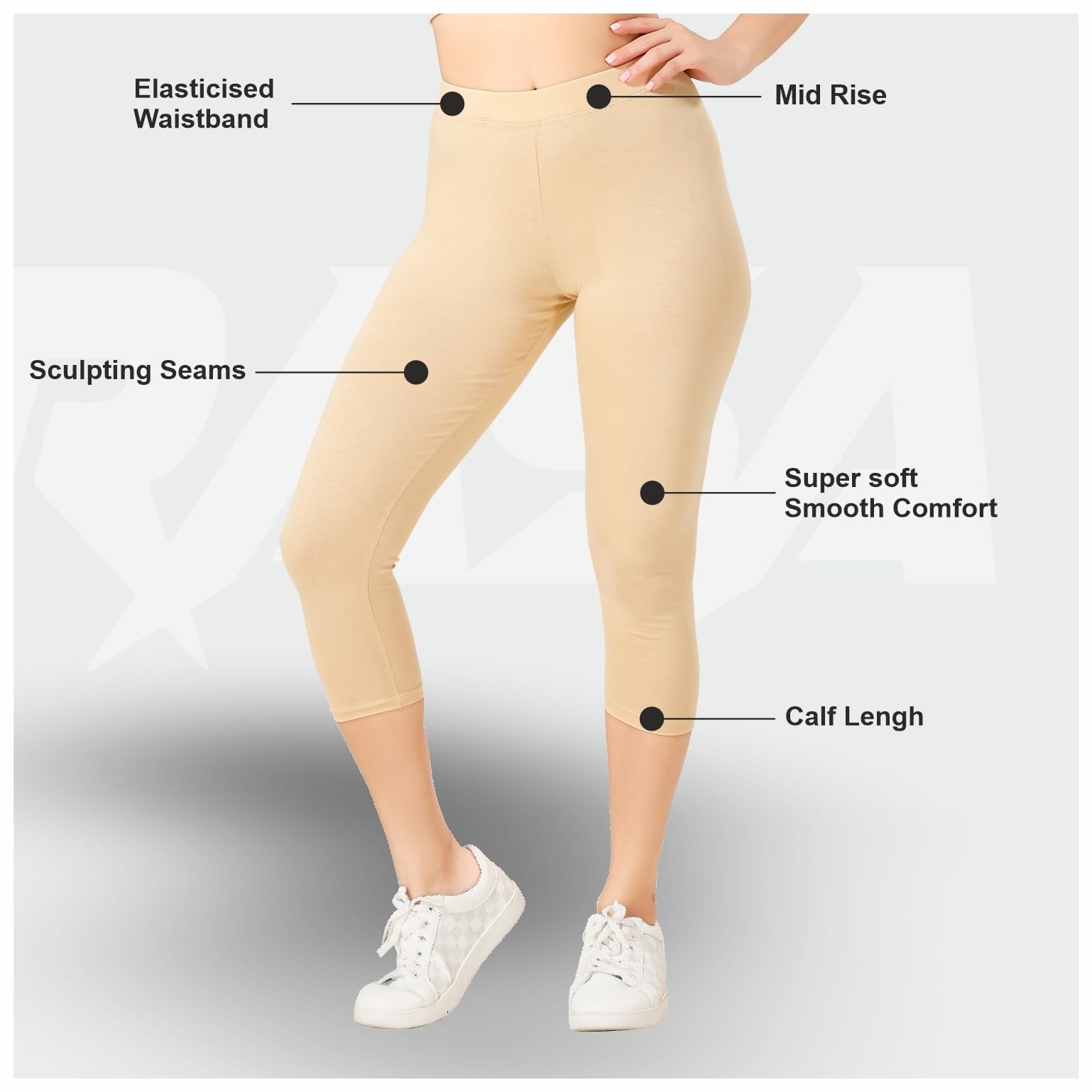 TRASA Mid-Rise Skinny Fit Cotton Trousers - Image 2