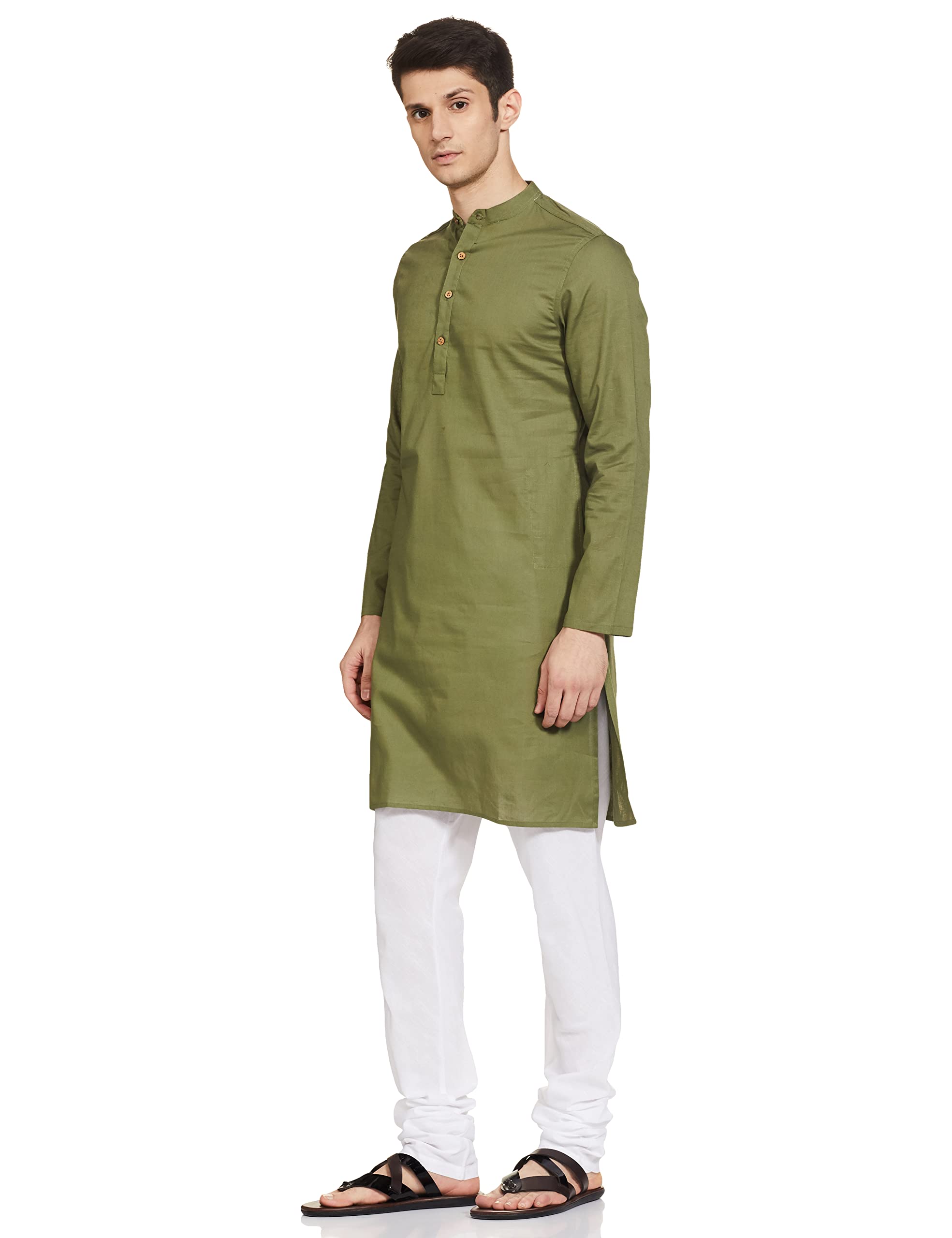Symbol Men Kurta Sets - Olive - Image 3