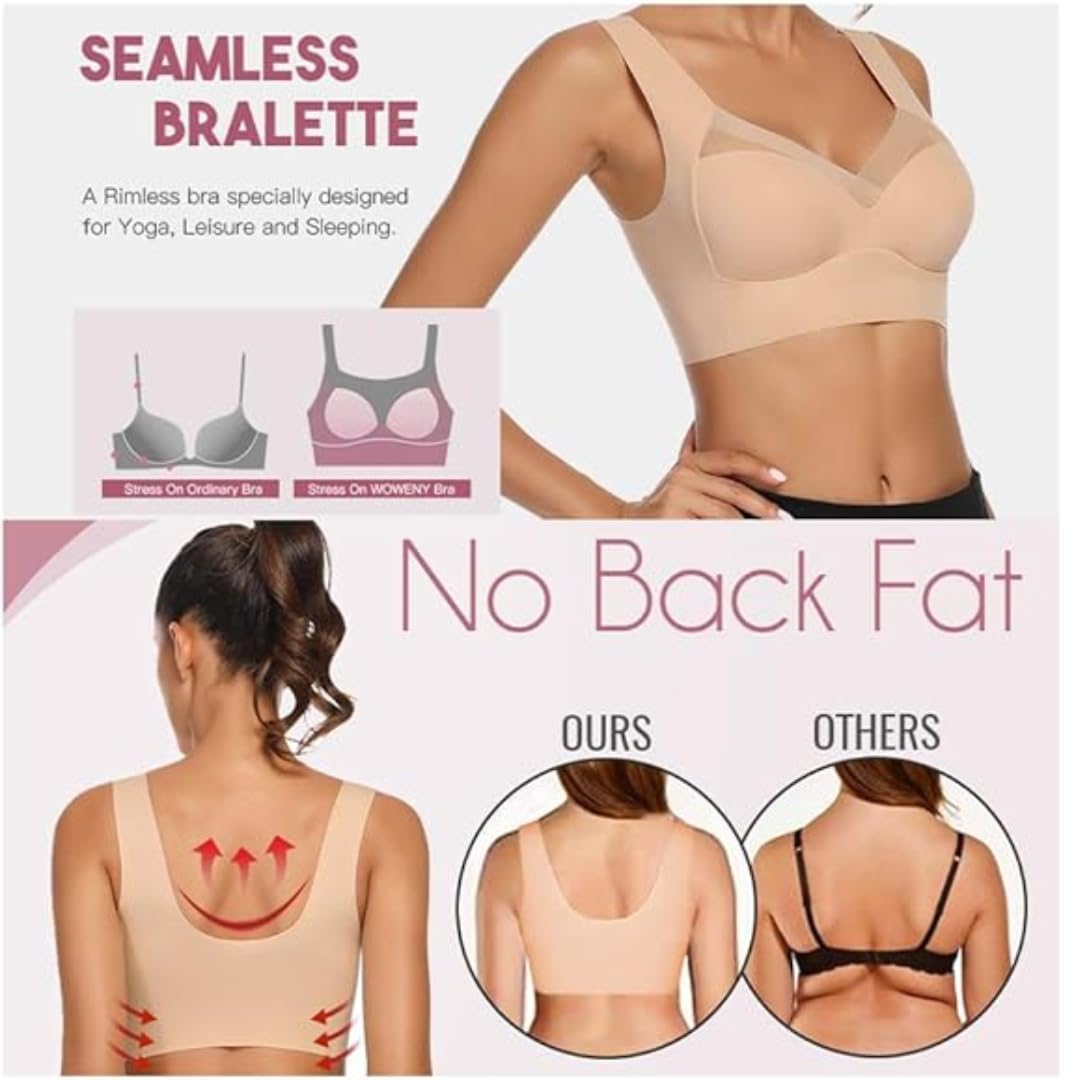 GLAMORAS Seamless Wirefree Bra for Women - Image 3