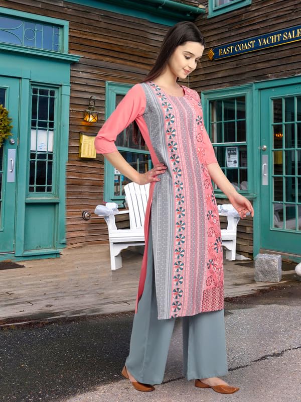 Pinkmint Printed Kurti for Women - Pink - Image 3