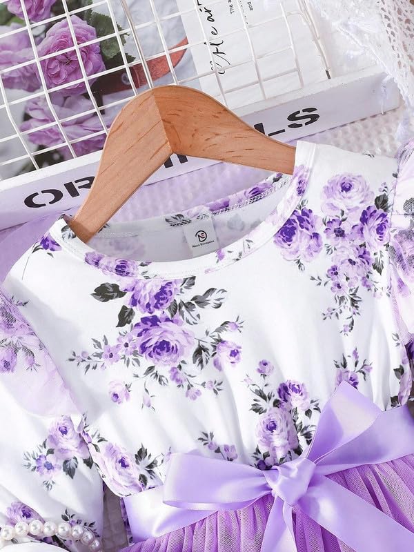 Niren Girls Modal Frock - Purple - Image 5